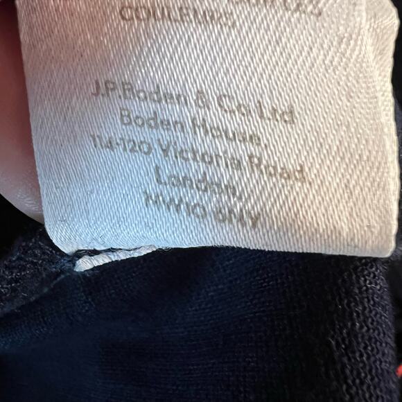 Boden St. Ives Hi-Rise Paperbag Pants Women's Sz 12L Navy Blue Ankle Linen Blend - Picture 7 of 9